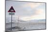 At the Edge of the Settlement Signs Warn Visitors and Tourists of the Danger of Polar Bears-Louise Murray-Mounted Photographic Print