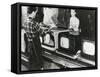 At the End of the Assembly Line, Inspected Televisions are Packaged in an American Factory-null-Framed Stretched Canvas