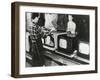 At the End of the Assembly Line, Inspected Televisions are Packaged in an American Factory-null-Framed Photo