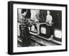 At the End of the Assembly Line, Inspected Televisions are Packaged in an American Factory-null-Framed Photo