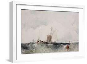 At the English Coast-Richard Parkes Bonington-Framed Giclee Print