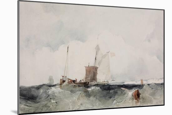 At the English Coast-Richard Parkes Bonington-Mounted Giclee Print