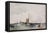 At the English Coast-Richard Parkes Bonington-Framed Stretched Canvas