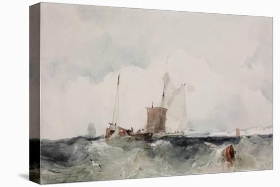 At the English Coast-Richard Parkes Bonington-Stretched Canvas