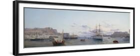 At the Entrance of Valetta Harbour, Malta-Luigi Maria Galea-Framed Giclee Print