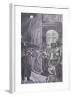 At the Entrance on Opening Night at La Scala in Milan, 1886, Italy-null-Framed Giclee Print