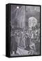 At the Entrance on Opening Night at La Scala in Milan, 1886, Italy-null-Framed Stretched Canvas