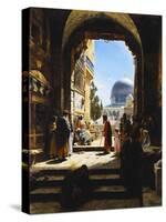 At the Entrance to the Temple Mount, Jerusalem-Gustav Bauernfeind-Stretched Canvas