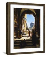 At the Entrance to the Temple Mount, Jerusalem-Gustav Bauernfeind-Framed Giclee Print