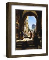 At the Entrance to the Temple Mount, Jerusalem-Gustav Bauernfeind-Framed Giclee Print