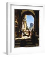 At the Entrance to the Temple Mount, Jerusalem-Gustav Bauernfeind-Framed Giclee Print