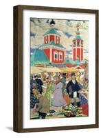 At the Fair-Boris Kustodiyev-Framed Giclee Print