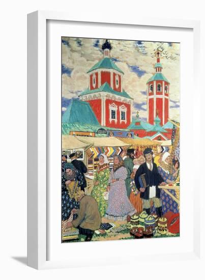 At the Fair-Boris Kustodiyev-Framed Giclee Print