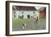 At the farm yard, 1890-Fritz Thaulow-Framed Giclee Print