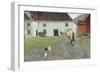 At the farm yard, 1890-Fritz Thaulow-Framed Giclee Print