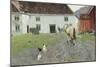 At the farm yard, 1890-Fritz Thaulow-Mounted Giclee Print