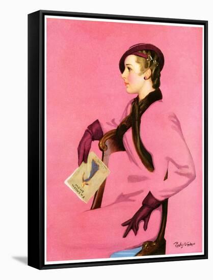 "At the Fashion Show,"February 3, 1934-Penrhyn Stanlaws-Framed Stretched Canvas