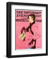 "At the Fashion Show," Saturday Evening Post Cover, February 3, 1934-Penrhyn Stanlaws-Framed Giclee Print