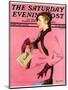 "At the Fashion Show," Saturday Evening Post Cover, February 3, 1934-Penrhyn Stanlaws-Mounted Giclee Print