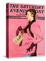 "At the Fashion Show," Saturday Evening Post Cover, February 3, 1934-Penrhyn Stanlaws-Stretched Canvas