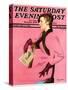 "At the Fashion Show," Saturday Evening Post Cover, February 3, 1934-Penrhyn Stanlaws-Stretched Canvas