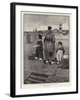 At the Ferry, a Study at Volendam-Dudley Hardy-Framed Giclee Print