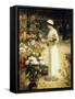 At the Flower Market-Victor Gabriel Gilbert-Framed Stretched Canvas