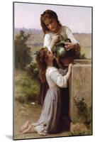At the Fountain-William Adolphe Bouguereau-Mounted Art Print