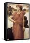 At the Fountain-Frederick Leighton-Framed Stretched Canvas