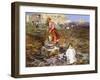 At the Fountain-Beppe Ciardi-Framed Giclee Print