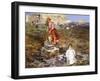 At the Fountain-Beppe Ciardi-Framed Giclee Print