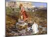 At the Fountain-Beppe Ciardi-Mounted Giclee Print