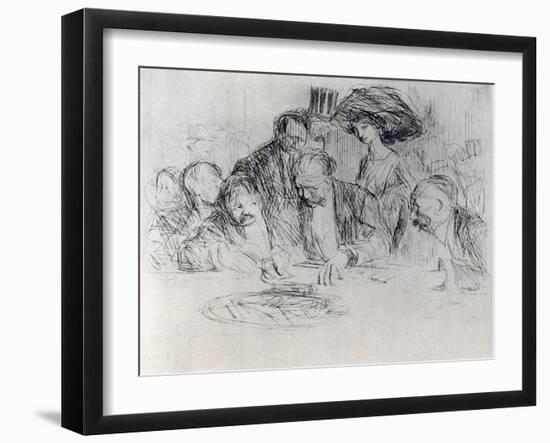 At the Gambling Table, 1925-Jean Louis Forain-Framed Giclee Print