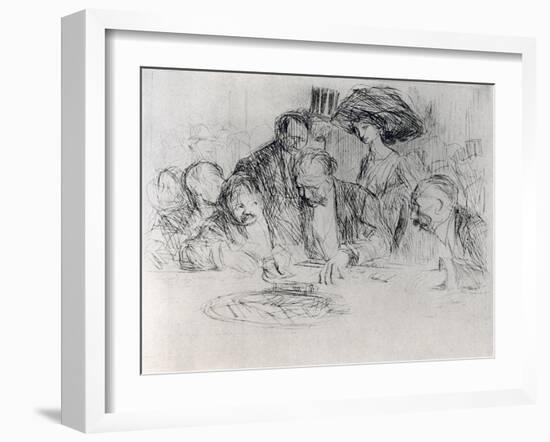 At the Gambling Table, 1925-Jean Louis Forain-Framed Giclee Print