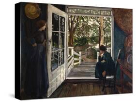 At the Garden Room Door-Erik Theodor Werenskiold-Stretched Canvas