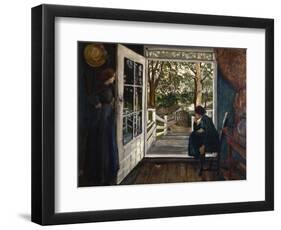 At the Garden Room Door-Erik Theodor Werenskiold-Framed Giclee Print