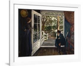 At the Garden Room Door-Erik Theodor Werenskiold-Framed Giclee Print