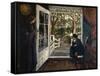 At the Garden Room Door-Erik Theodor Werenskiold-Framed Stretched Canvas