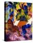 At the Garden Table, 1914-Auguste Macke-Stretched Canvas