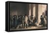 At the Gare Saint-Lazare, 1860S-Honore Daumier-Framed Stretched Canvas