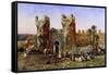 At the Gate of Shelah, Past and Present-Weeks Edwin Lord-Framed Stretched Canvas