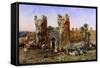 At the Gate of Shelah, Past and Present-Weeks Edwin Lord-Framed Stretched Canvas