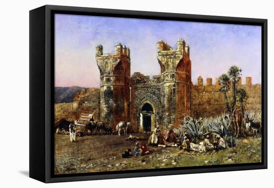 At the Gate of Shelah, Past and Present-Weeks Edwin Lord-Framed Stretched Canvas