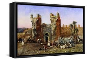 At the Gate of Shelah, Past and Present-Weeks Edwin Lord-Framed Stretched Canvas