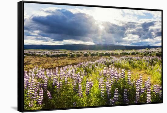 At the Hjalparfoss-Catharina Lux-Framed Stretched Canvas