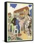 At the Horse Show and Races of Le Touquet-René Vincent-Framed Stretched Canvas