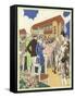 At the Horse Show and Races of Le Touquet-René Vincent-Framed Stretched Canvas