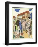 At the Horse Show and Races of Le Touquet-René Vincent-Framed Premium Giclee Print