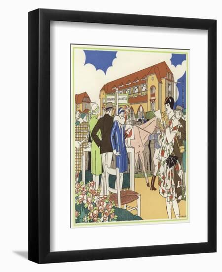 At the Horse Show and Races of Le Touquet-René Vincent-Framed Premium Giclee Print