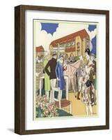 At the Horse Show and Races of Le Touquet-René Vincent-Framed Giclee Print